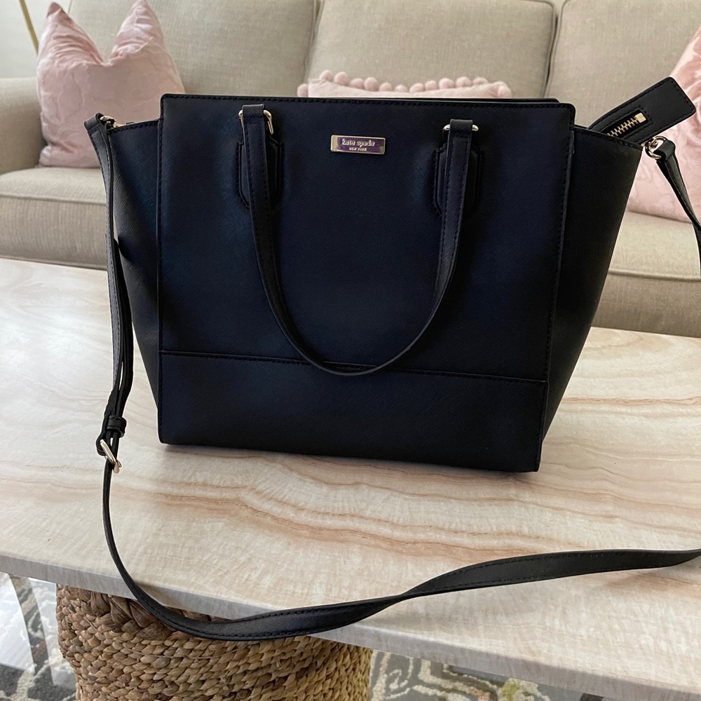 Kate Spade Black crossbody tote purse